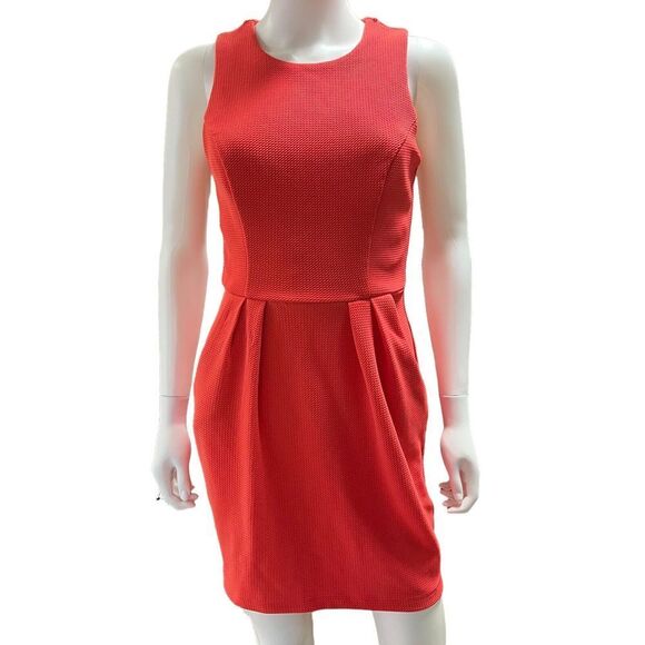 BISOU BISOU Michelle Bohbot‎ Bodycon Short Dress Salmon Womens Size 4 (L10273) - Picture 2 of 9
